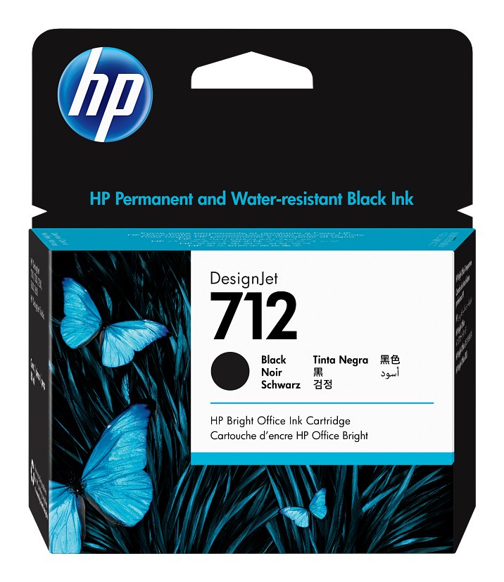 Cartouche d'encre noire HP 712 pour traceur DesignJet T630