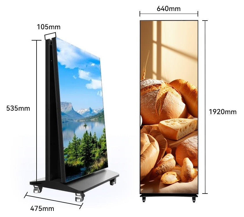 Écran LED de format vertical pour halls et espaces intérieurs